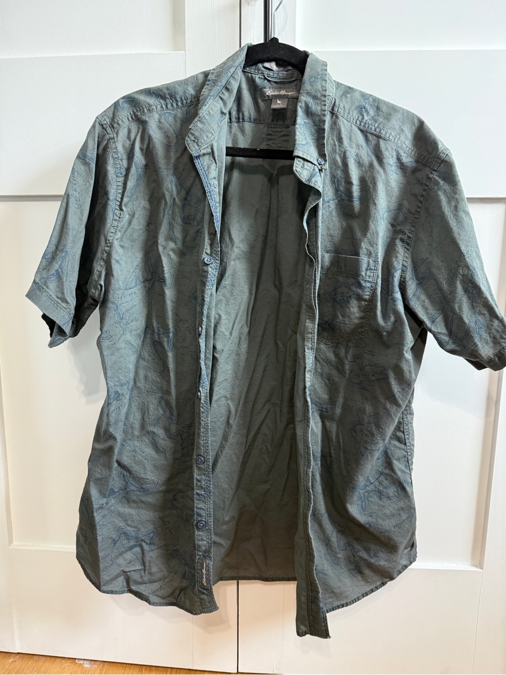 Eddie Bauer Men's Green/Navy Shirt